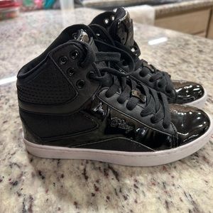 Black Glitter Hightop Pastry Pop Sneakers - SZ 5.5